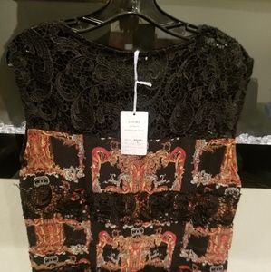 Black dress with decorative top